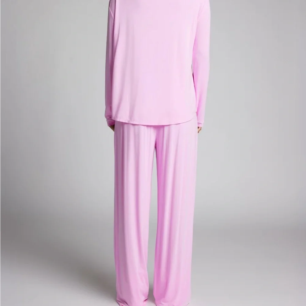Cmfrt Women's Luna Lounge Pink PJ Set-size XS - Picture 3 of 8